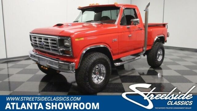 classic vintage chrome 4x4 f150 flareside pickup 302 v8 auto transmission red 1985 Ford F-150 4x4 Flareside