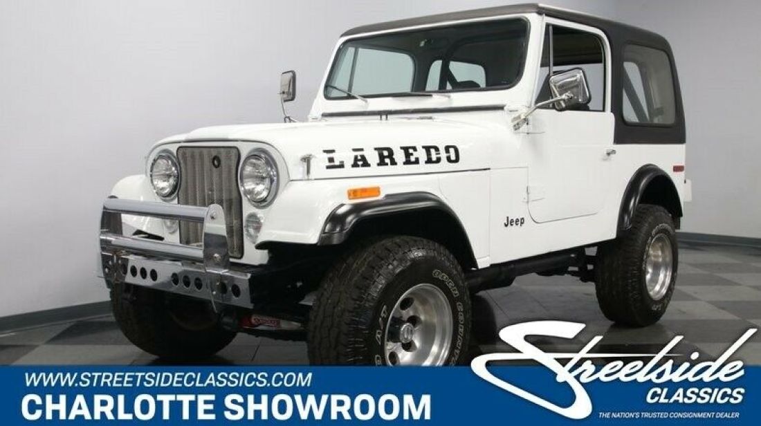 classic vintage chrome aluminum wheels push bar hard top Bestop black vinyl AMC 1979 Jeep CJ Laredo