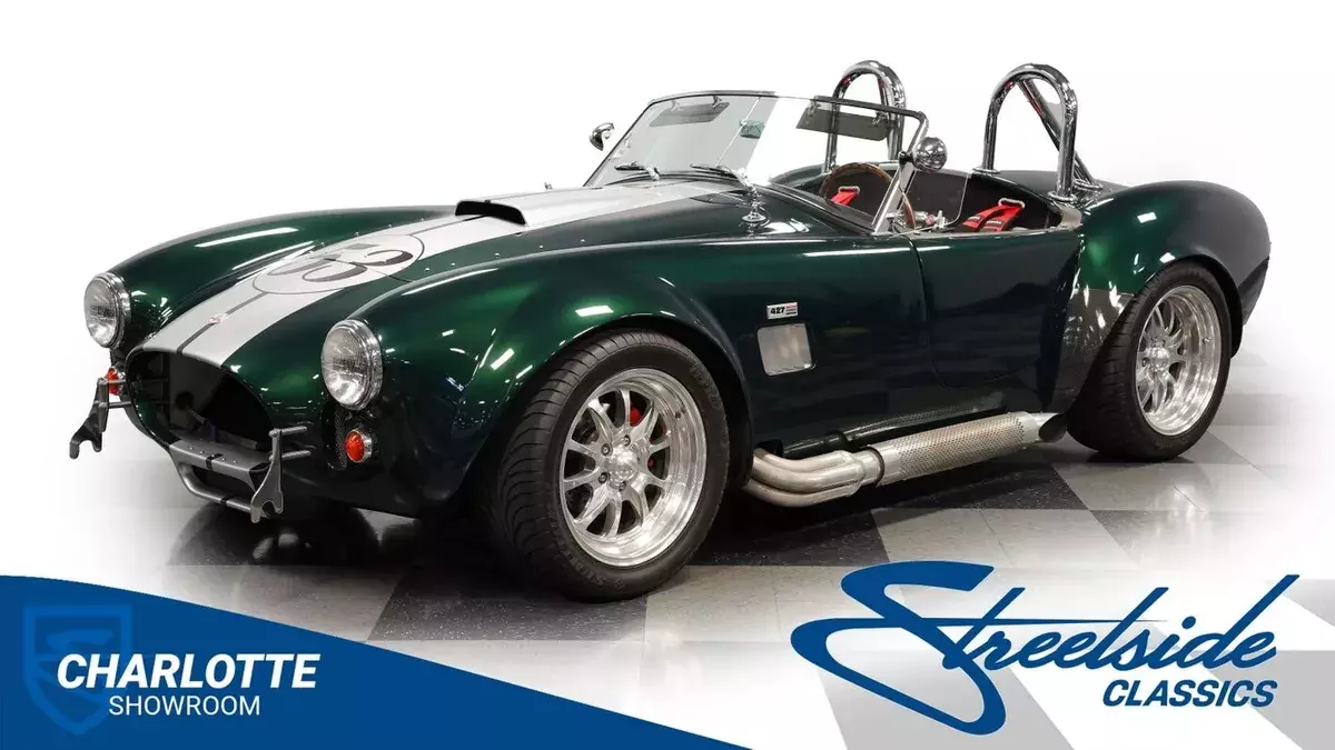classic vintage chrome American muscle sports car side pipes race efi manual tra 1965 Shelby Cobra Factory Five