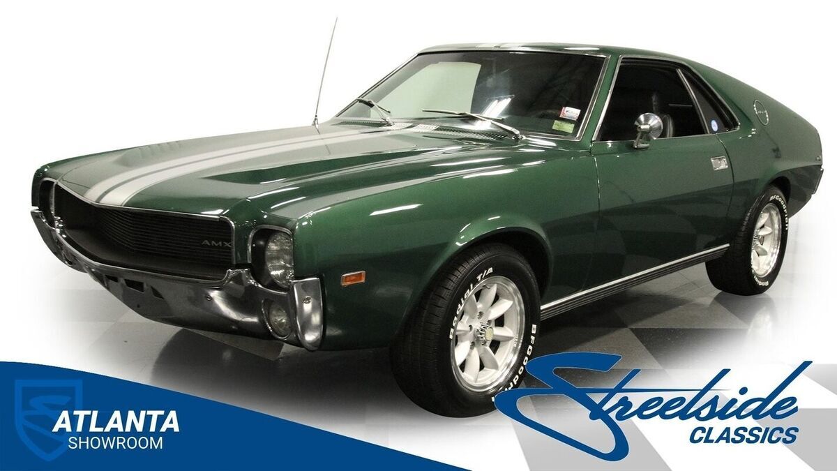 classic vintage chrome amx amc 343 v8 manual transmission green 1969 AMC AMX