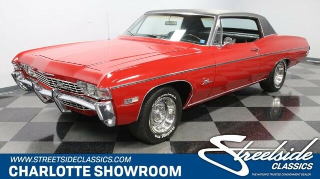classic vintage chrome bbc restored Super Sport red back vinyl Holley Edelbrock 1968 Chevrolet Impala SS 396