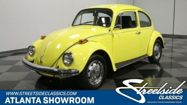classic vintage chrome bug beetle vw 1600 cc 4-speed manual trans yellow 1972 Volkswagen Beetle - Classic --