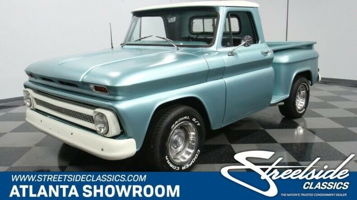 classic vintage chrome c10 chevy 350 v8 auto transmission teal pick up 1964 Chevrolet C-10