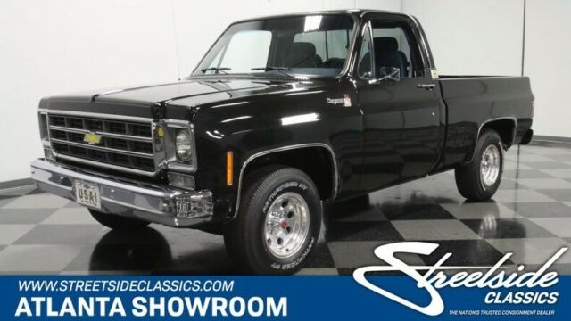 classic vintage chrome c10 cheyenne chevy 350 v8 3-speed auto transmission black 1978 Chevrolet C-10 Cheyenne