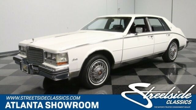 classic vintage chrome caddie luxury 4.1 v8 auto transmission white 1985 Cadillac Seville --