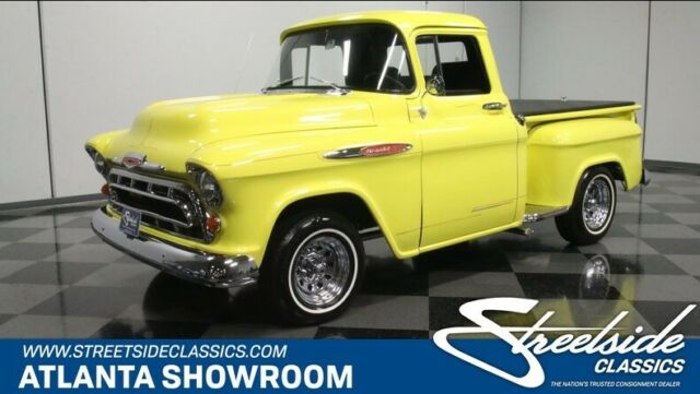 classic vintage chrome chevy 350 v8 4 speed manual transmission yellow 1957 Chevrolet Other Pickups --