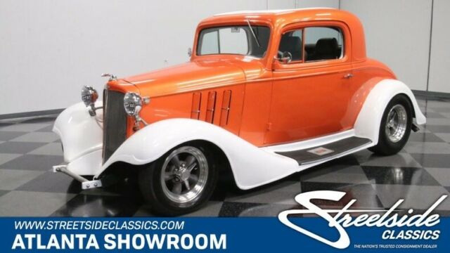 classic vintage chrome chevy 350 v8 lt1 steel body orange white 1933 Chevrolet Other --