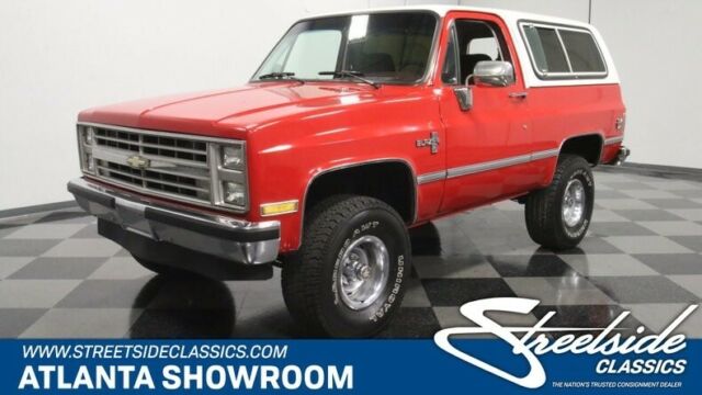 classic vintage chrome chevy 4x4 suv k5 blazer 350 v8 auto trans red 1987 Chevrolet Blazer K5 4x4