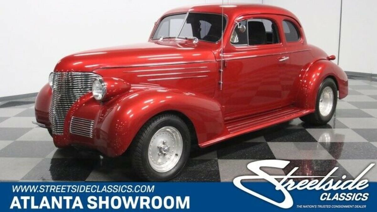 classic vintage chrome chevy 5 window coupe 350 v8 3-speed maroon 1939 Chevrolet Other Coupe