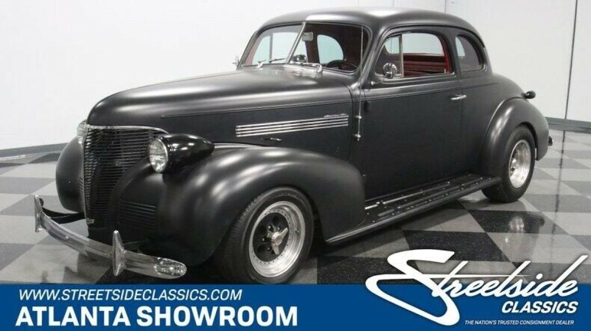 classic vintage chrome chevy 5 window coupe inline 6 auto transmission matte bla 1939 Chevrolet Other Coupe