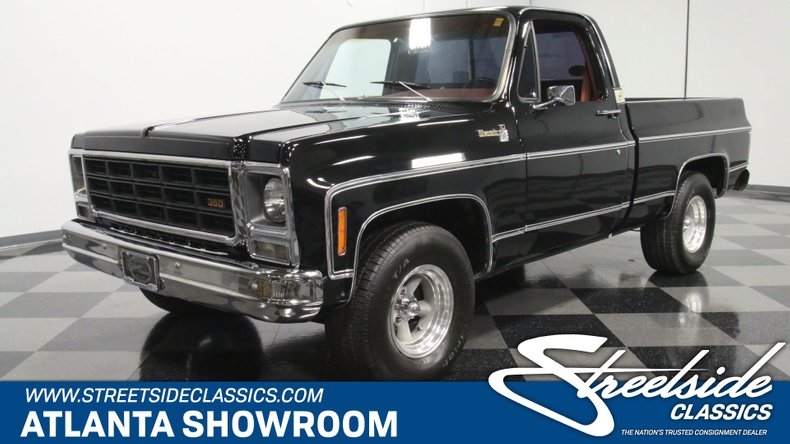 classic vintage chrome chevy c10 350 v8 auto transmission black 1979 Chevrolet C-10 Silverado