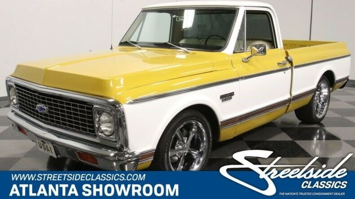 classic vintage chrome chevy c10 350 v8 auto transmission okra 1972 Chevrolet C-10