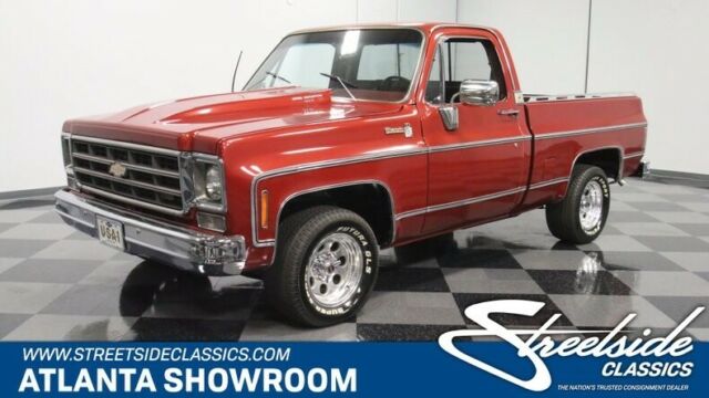 classic vintage chrome chevy c10 454 v8 big block auto transmission red 1977 Chevrolet C-10 --