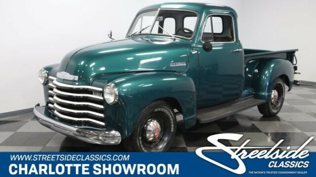 classic vintage chrome chevy green black vinyl interior painted wooden bed 1952 Chevrolet Other Pickups 5 Window