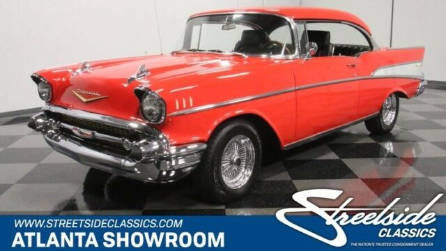 classic vintage chrome chevy hard top 283 v8 manual transmission red 1957 Chevrolet Bel Air/150/210 Hard Top