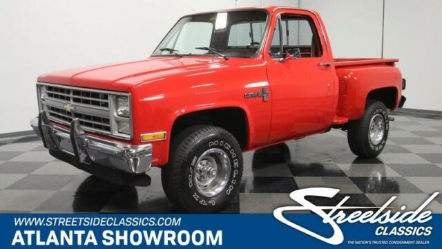 classic vintage chrome chevy k10 305 v8 auto transmission red 1985 Chevrolet Other Pickups Custom Deluxe