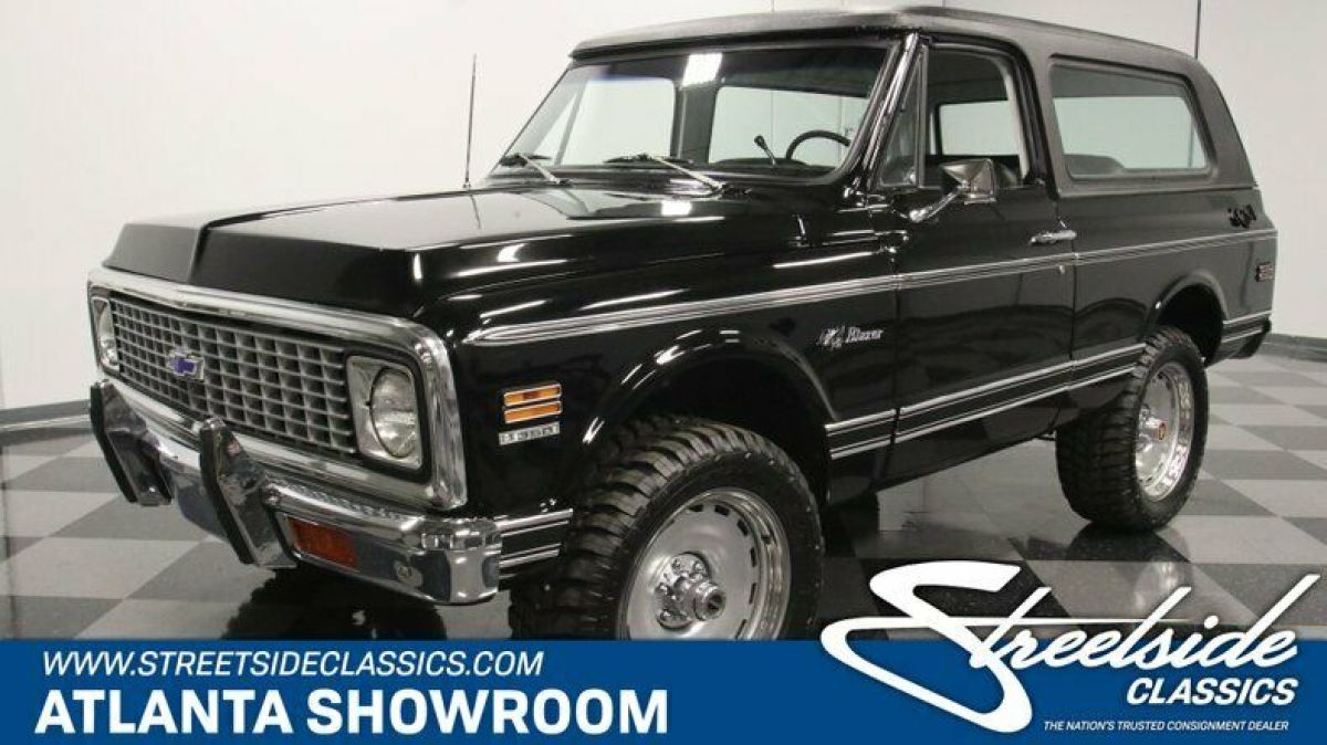 classic vintage chrome chevy k5 4x4 350 v8 auto transmission black 1972 Chevrolet Blazer K5 4x4