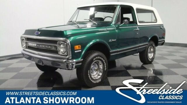 classic vintage chrome chevy k5 4x4 blazer 307 v8 3 on the tree green 1969 Chevrolet Blazer K5 4x4