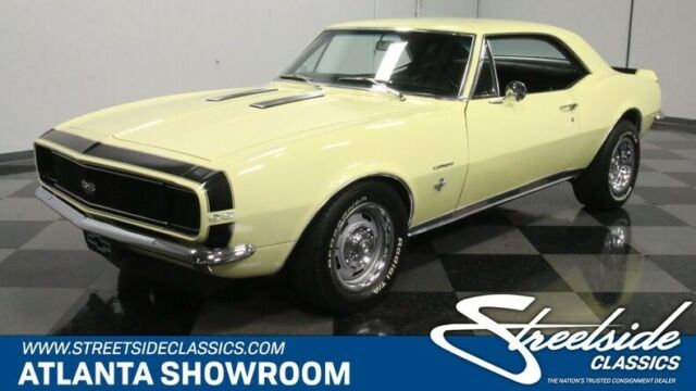 classic vintage chrome chevy pony car rs/ss 355 v8 manual transmission yellow 1967 Chevrolet Camaro RS/SS