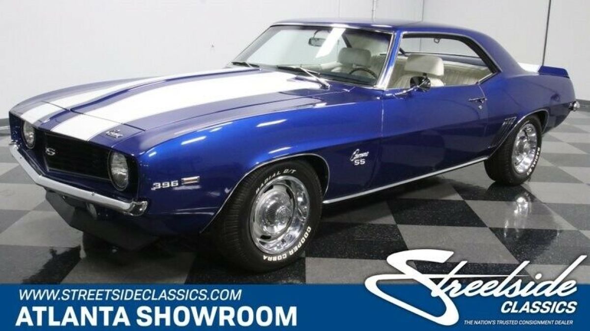 classic vintage chrome chevy pony car ss tribute 454 big block v8 auto transmiss 1969 Chevrolet Camaro SS Tribute