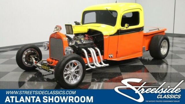 classic vintage chrome chevy rat rod 305 v8 auto transmission yellow and orange 1937 Chevrolet Other Pickups Rat Rod