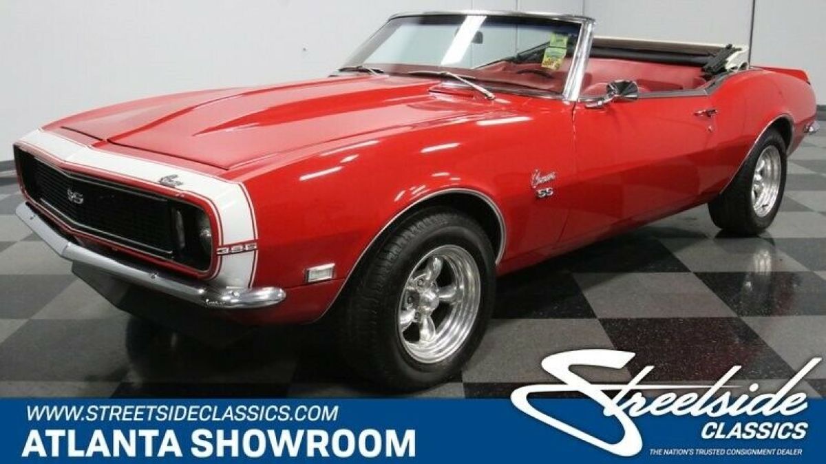 classic vintage chrome chevy rs/ss convertible 396 big block v8 auto transmissio 1968 Chevrolet Camaro RS/SS Convertible Tribute