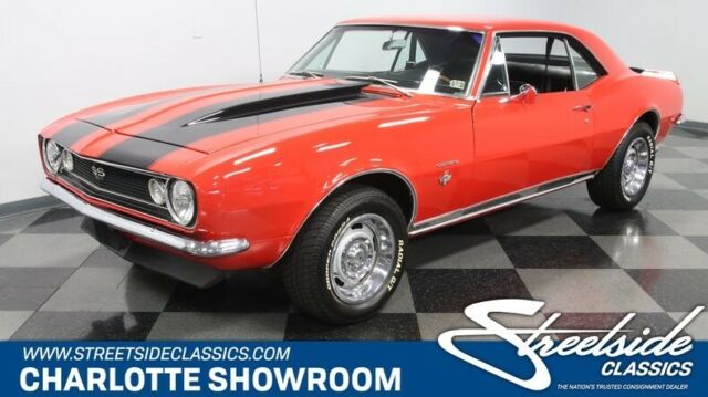 classic vintage chrome chevy sbc 4 speed automatic red black stripes 1967 Chevrolet Camaro --