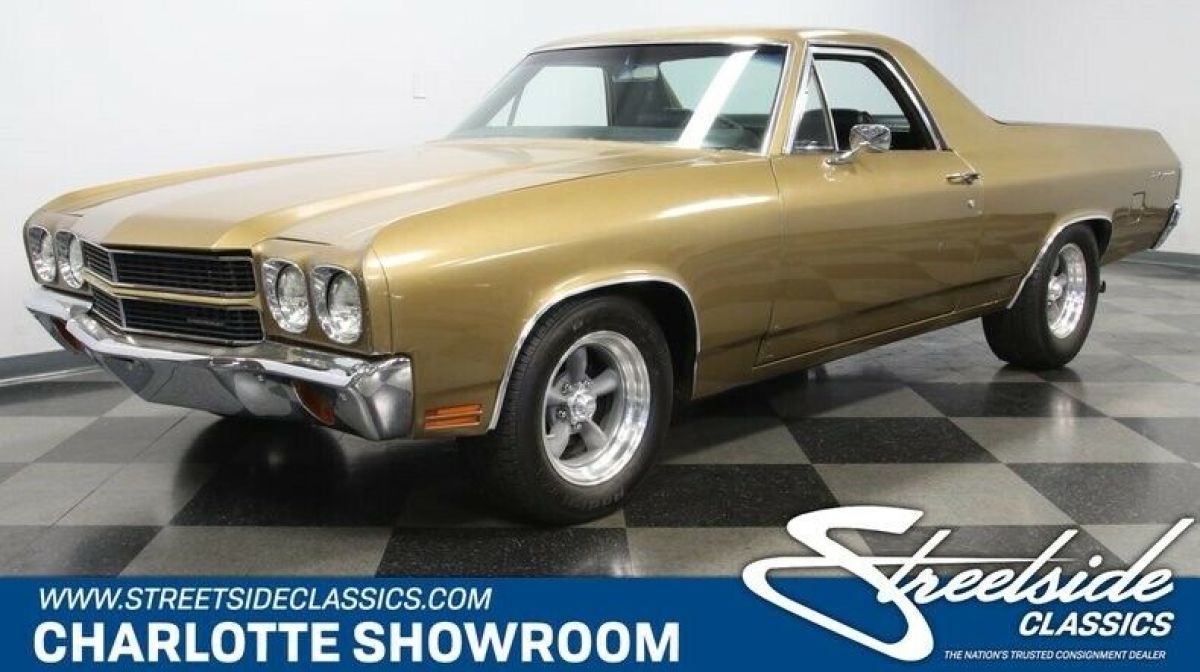 classic vintage chrome Chevy SBC manual transmission American Racing 1970 Chevrolet El Camino