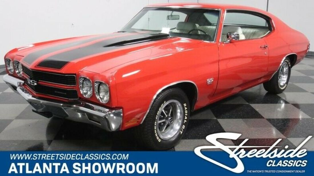 classic vintage chrome chevy ss 396 big block 4-speed manual red 1970 Chevrolet Chevelle SS 396