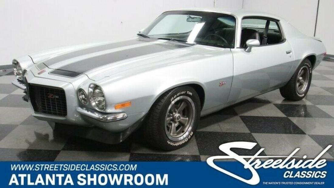 classic vintage chrome chevy z28 restomod 5.7 lt1 4-speed manual silver 1973 Chevrolet Camaro Z/28 Restomod
