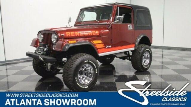 classic vintage chrome cj7 258 ci inline v6 4 speed manual trans red flowmaster 1984 Jeep CJ Renegade