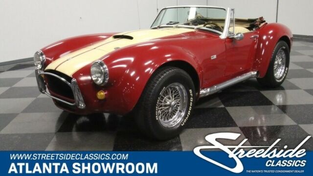 classic vintage chrome cobra roadster 302 v8 auto transmission red 1983 Shelby Cobra Replica