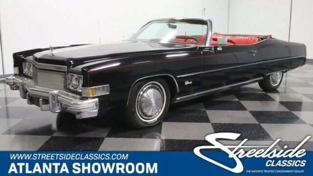 classic vintage chrome convertible 500 v8 black automactic caddie 1974 Cadillac Eldorado --