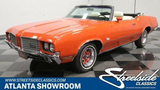 classic vintage chrome convertible supreme olds 350 v8 auto transmission orange 1972 Oldsmobile Cutlass Supreme Convertible