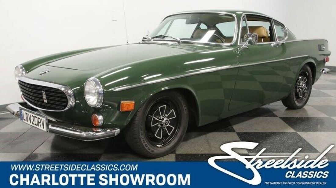 classic vintage chrome coupe 1970 Volvo P1800E