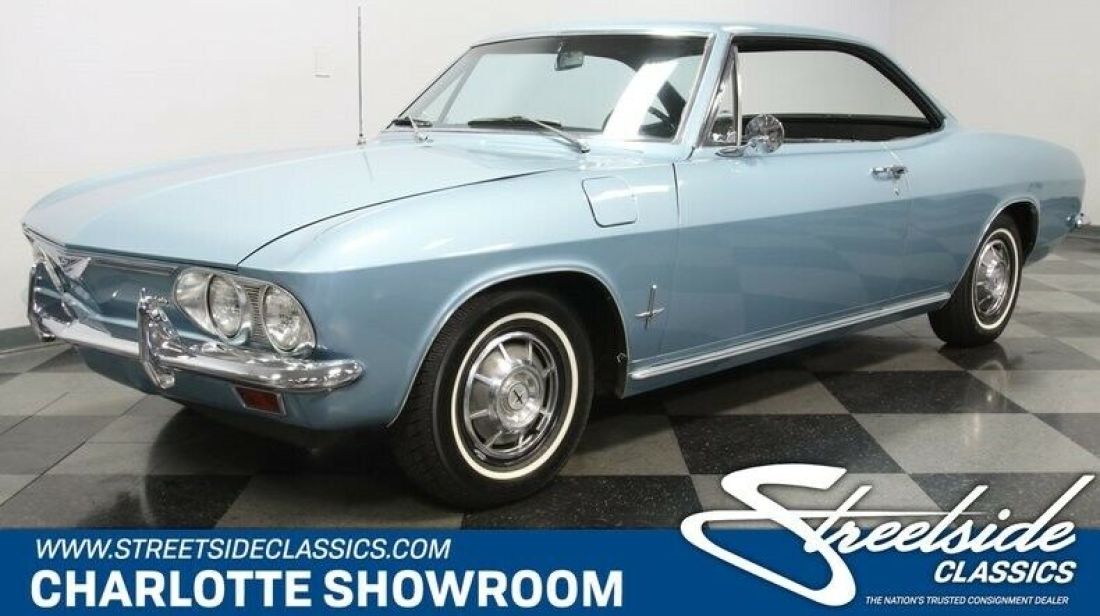 classic vintage chrome coupe Chevy 1966 Chevrolet Corvair Monza
