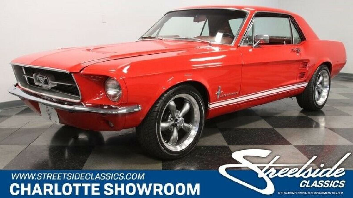 classic vintage chrome coupe Stang pony muscle car 1967 Ford Mustang