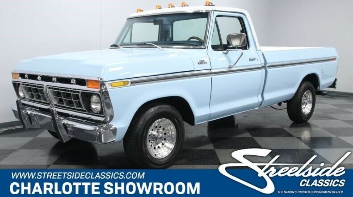 classic vintage chrome dentside clearance lights automatic v8 air conditioning 1977 Ford F-150 Ranger
