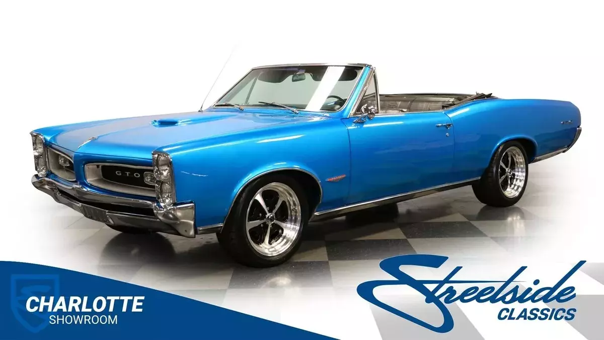 classic vintage chrome drop rag top automatic transmission muscle car 1966 Pontiac GTO Tribute Convertible