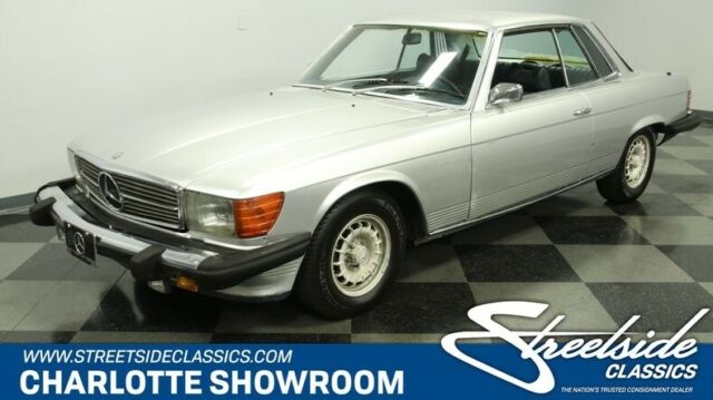 classic vintage chrome Euro headlights silver blue MB Tex Merc German luxury 1974 Mercedes-Benz SL-Class --