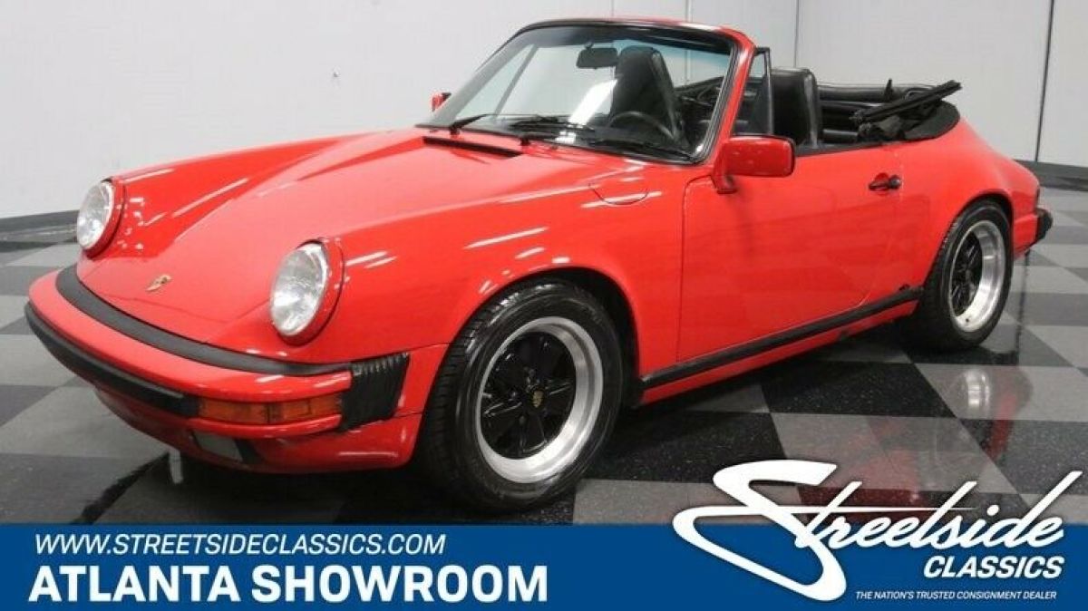 classic vintage chrome european convertible 911 sports car 3.2 liter inline 6 ma 1989 Porsche 911 Carrera 2 Cabriolet