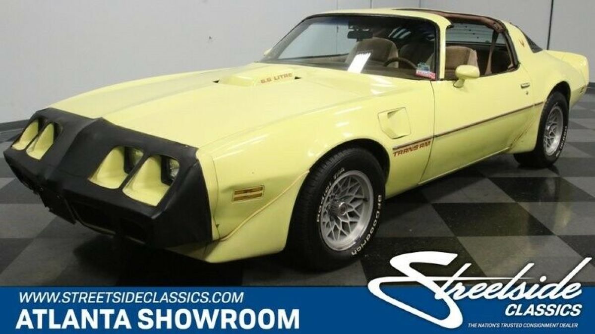 classic vintage chrome firebird trans am 403 v8 3-speed auto transmission yellow 1979 Pontiac Firebird Trans Am