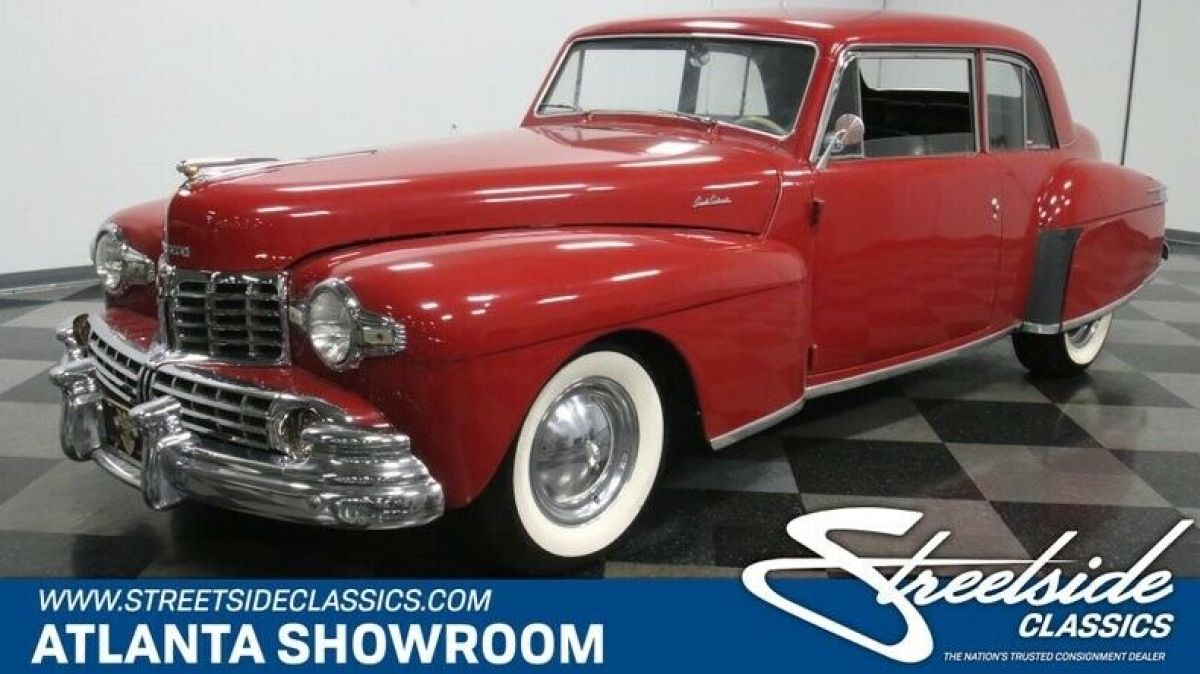 classic vintage chrome fomoco 454 v8 big block 4-speed manual maroon 1948 Lincoln Continental