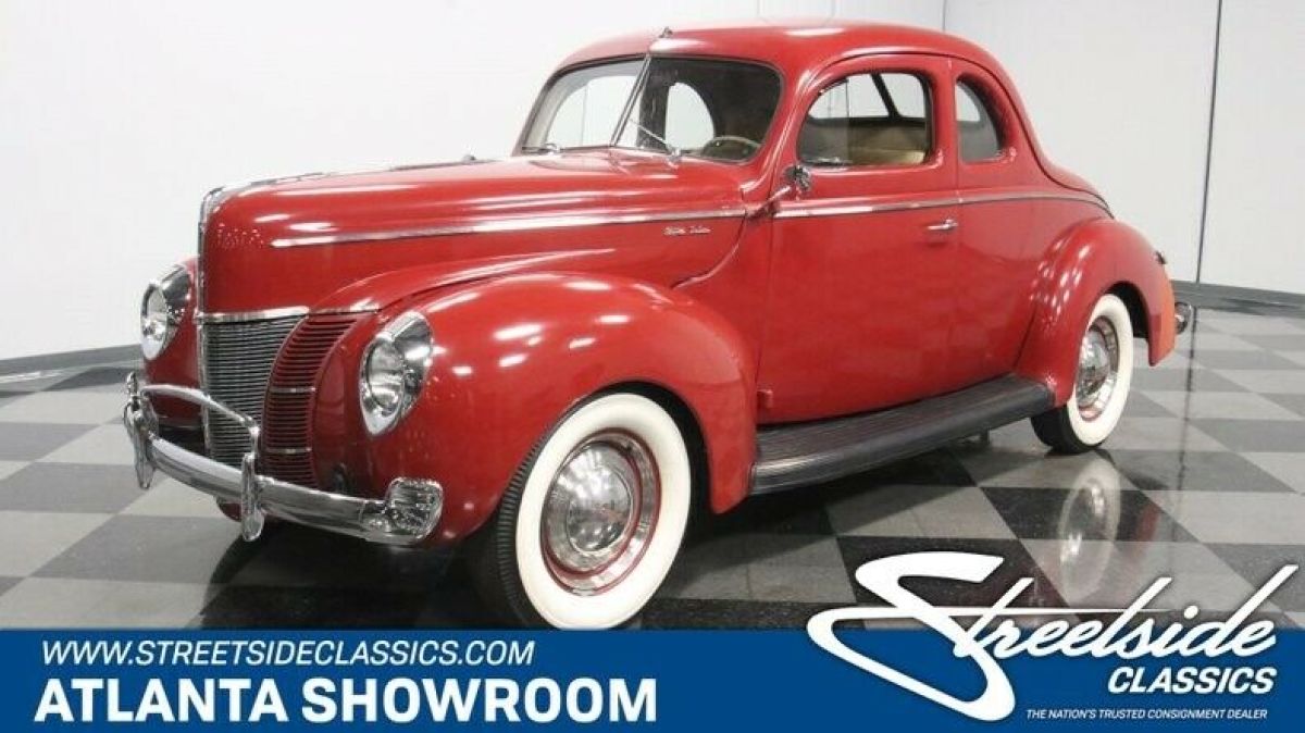 classic vintage chrome fomoco coupe deluxe 350 v8 3-speed manual transmission 1940 Ford Other Deluxe