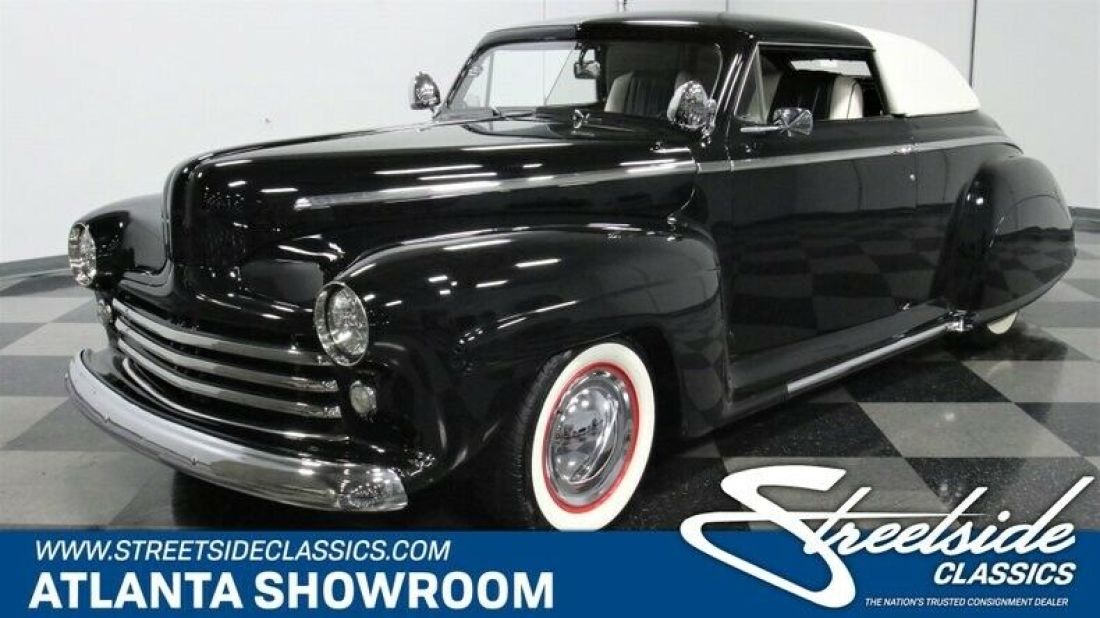 classic vintage chrome fomoco custom deluxe 305 v8 3-speed auto transmission bla 1947 Ford Deluxe Full Custom