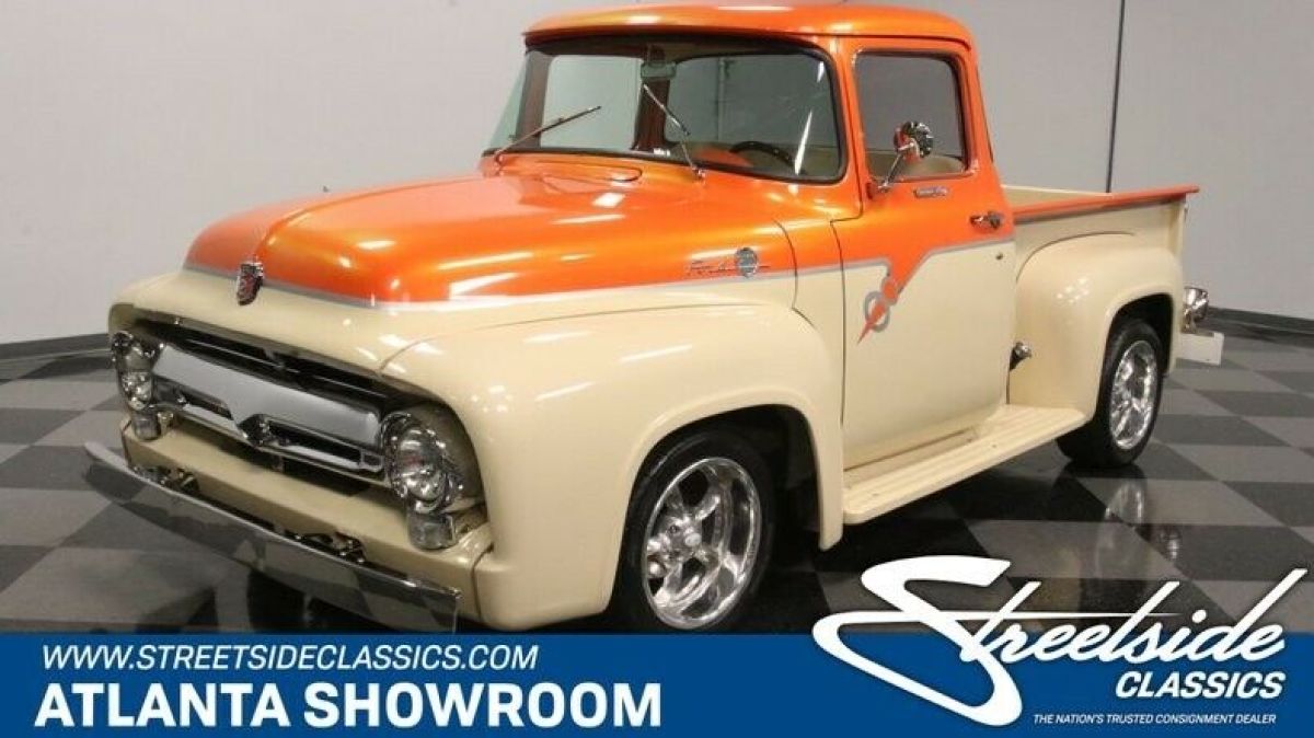 classic vintage chrome fomoco f1 big window 302 v8 auto transmission tan 1956 Ford Other Pickups Big Window