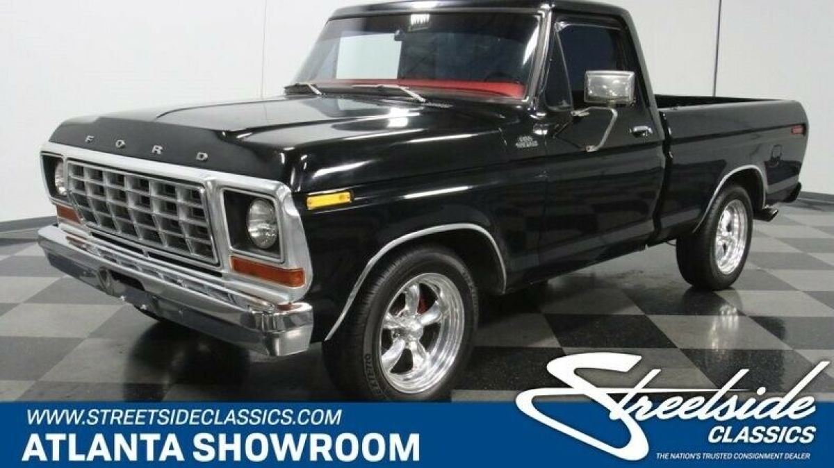 classic vintage chrome fomoco f100 302 v8 auto transmission black 1978 Ford F-100