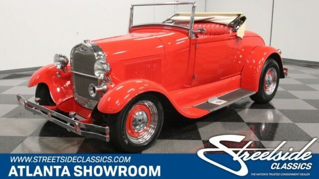 classic vintage chrome fomoco grand national roadster red 1929 Ford Roadster Rumble Seat