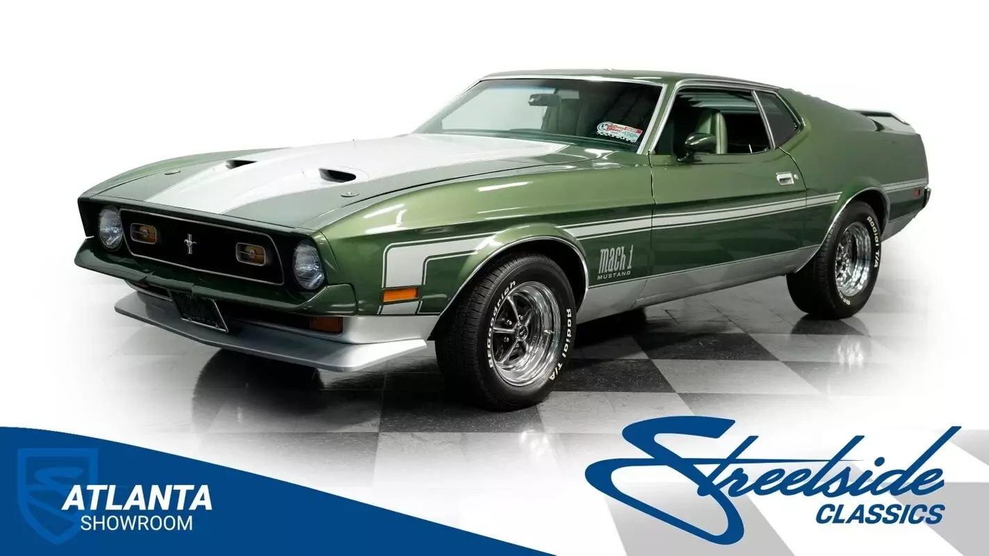 classic vintage chrome fomoco mach 1 351 v8 manual transmission 1971 Ford Mustang Mach 1