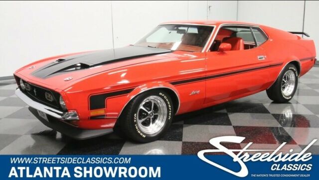 classic vintage chrome fomoco pony fastback 302 v8 automatic transmission red 1972 Ford Mustang Fastback